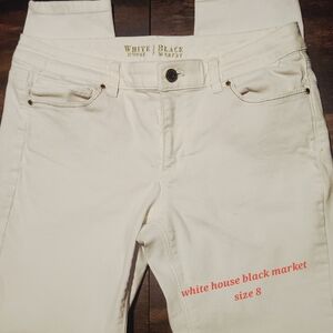 White House Black Market Off-White Skinny Jeans